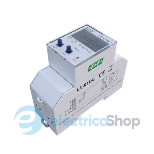 Счетчик электроэнергии постоянного тока (5-1000V DC) F&F LE-01 DC, DIN, RS485, импульсный выход