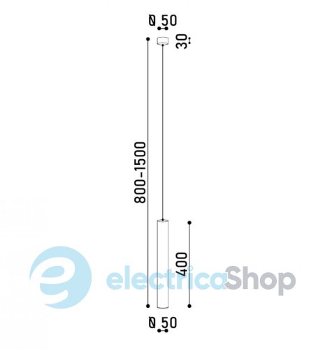 Подвесной светильник Kloodi DECO PE-EVE400 GU10 BK