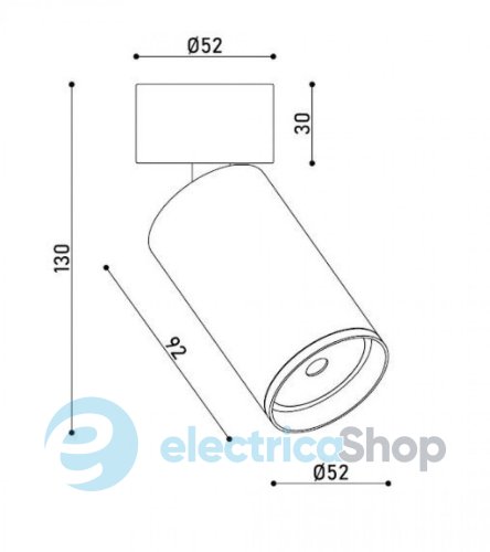 Спотовий cвітильник KLOODI KD-MIO CE BK GU10