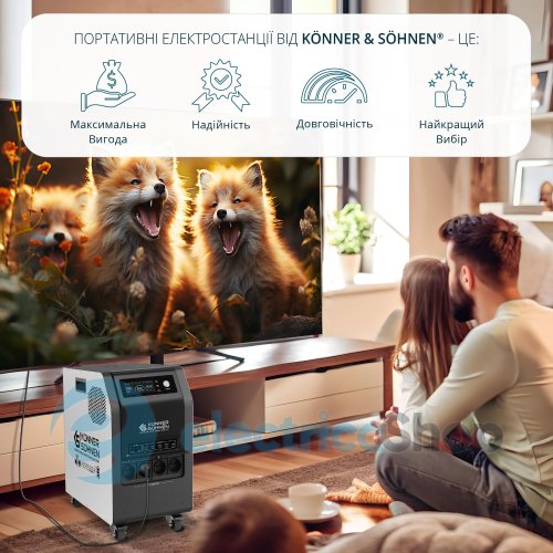 Портативная электростанция 3в1 3000Вт, LiFePO4, Könner&Söhnen KS 3000PS