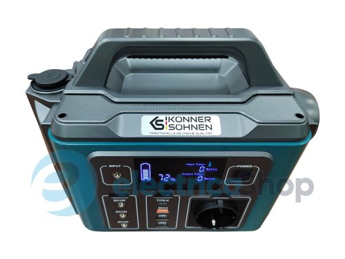 Портативна електростанція 600Вт, літій-іонна, Könner&Söhnen KS 300PS