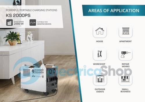 Портативная электростанция 2000Вт, LiFePO4, Könner&Söhnen KS 2000PS