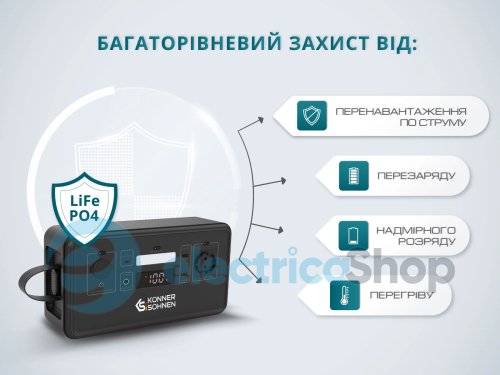 Портативная электростанция 300Вт, LiFePO4, LifePO4 Könner&Söhnen KS 300PS