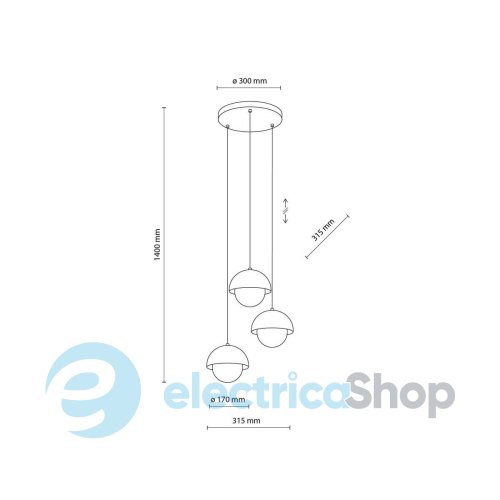 Підвісний світильник TK-Lighting BONO SABIA 3 10720