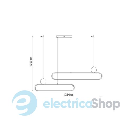 Подвесной светильник Goldlux Florentyna LED 48W 4000K 6000Lm 333889