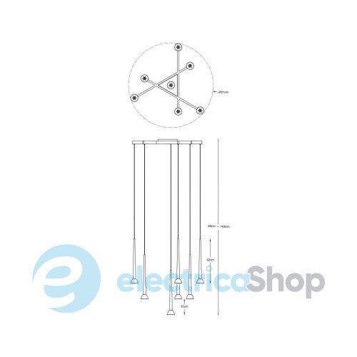 Люстра Zuma Line BOSTON P0603-07C-SDB1