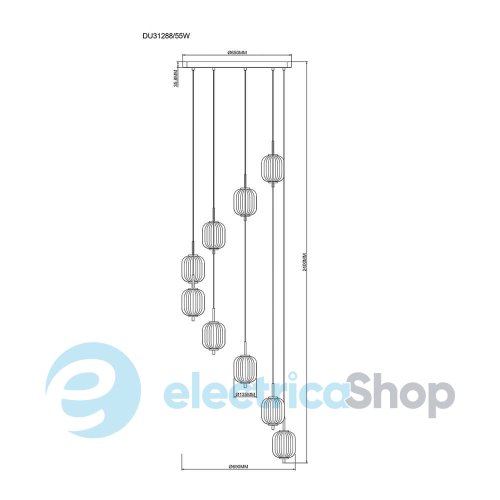 Люстра Zuma Line AKARI DU31288/55W
