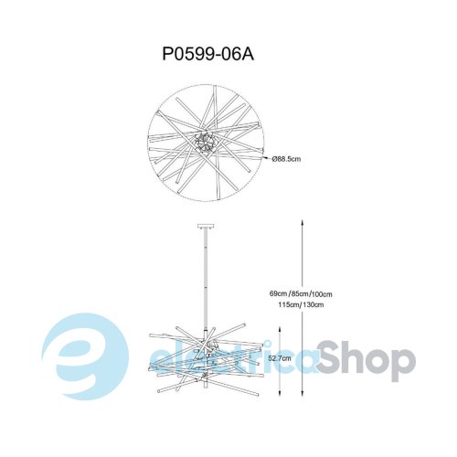 Люстра Zuma Line REYKJAVIK P0599-06A-V7AC