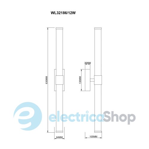 Настенный светильник Zuma Line EDDIE WL32186/12W