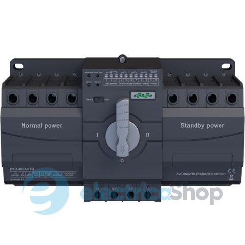 Автоматический переключатель питания (1-0-2) 4P 3x230/400V 63A F&F PSR-463-AUTO