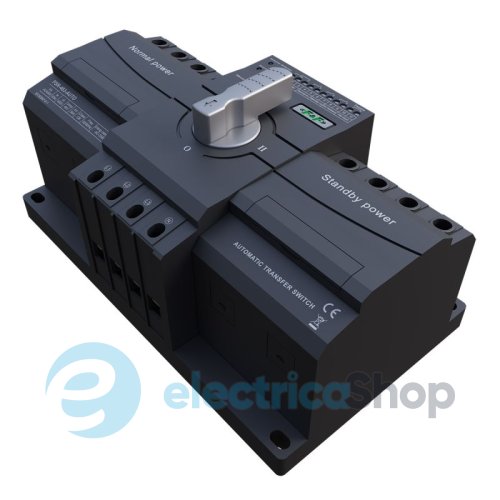 Автоматический переключатель питания (1-0-2) 4P 3x230/400V 63A F&F PSR-463-AUTO