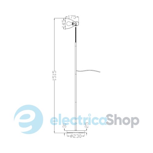 Торшер Zuma Line BOSCA F4102-BK