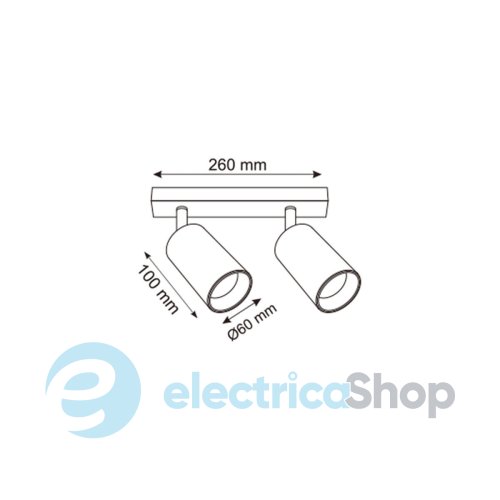 Світильник-спот Zuma Line WADE OB-2202BD-2-BK