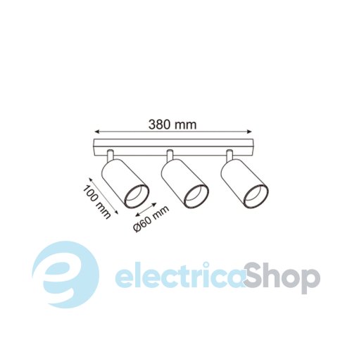 Світильник-спот Zuma Line WADE OB-2202BD-3-BK