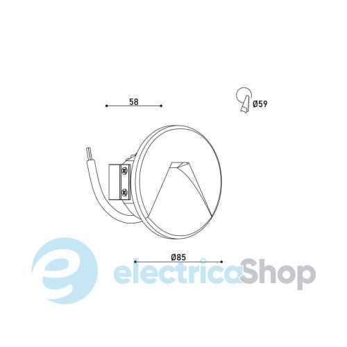 Светильник лестничный KLOODI KDSL-RIKI R85 3W 3K 38D DG LED 210Lm IP44