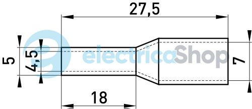 Ізольований наконечник втулковий e.Next 10,0 кв.мм, зелений, 100шт