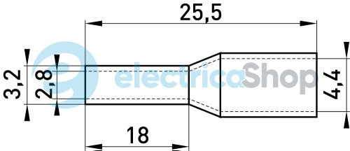 Изолированный втулочный наконечник e.Next 4,0 кв.мм, черный, 100шт