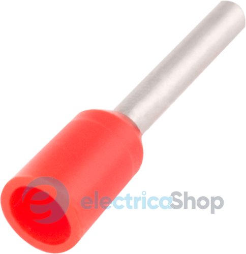 Изолированный втулочный наконечник e.Next 0.25 кв.мм, красный, 100шт