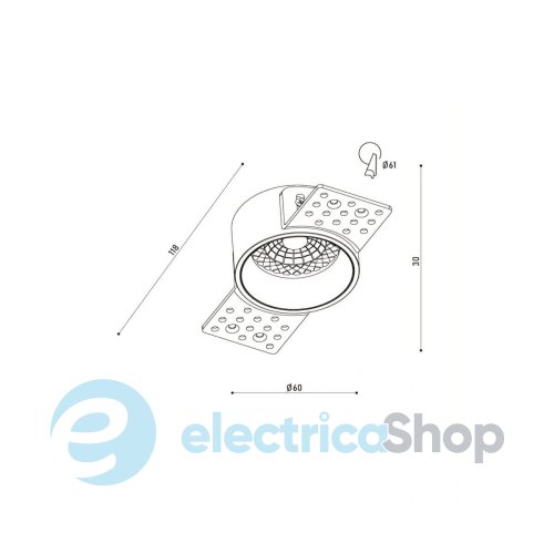 Точечный cветильник KLOODI KD-HALO R60 WH GU10 IP20