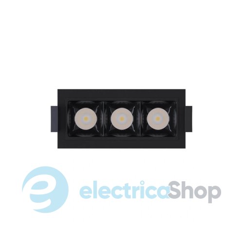 Точечный cветильник KLOODI KD-POINT 3X2 6W 3K BK LED 540Lm IP20