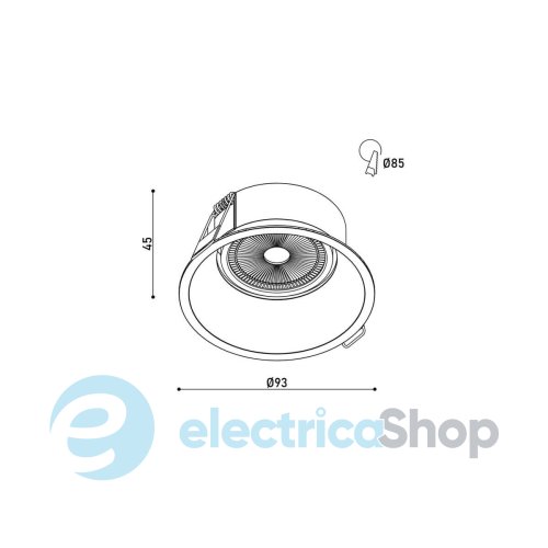 Точечный cветильник KLOODI KD-ONE R93 WH GU10 IP20