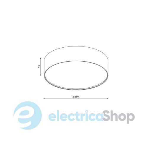 Потолочный светильник KLOODI 2700LM IP44 KD-MONZA220 27W 4К BK