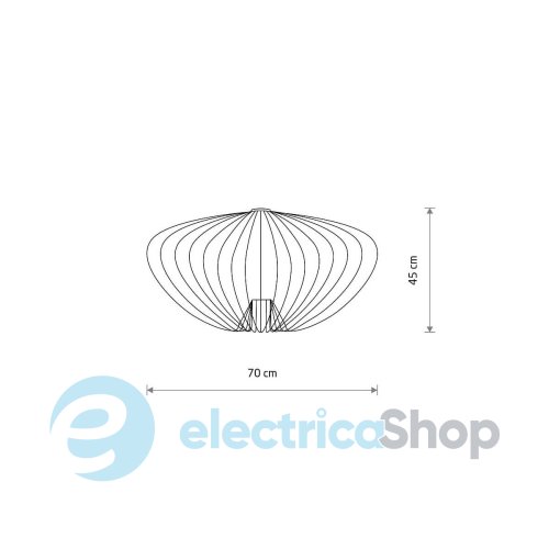 Плафон Nowodvorski CAMELEON PUMPKIN L Umbra Gray 12044