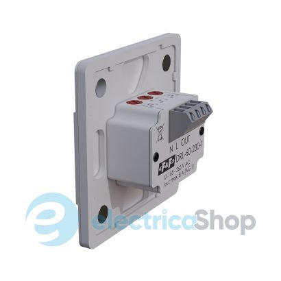 Лазерный датчик движения 165÷265V/AC, (0,1÷2,0м рег.), F&F DRL-60-230-1, 230В, белый