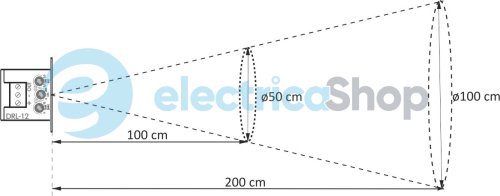 Лазерный датчик движения 165÷265V/AC, (0,1÷2,0м рег.), F&F DRL-60-230-1, 230В, белый
