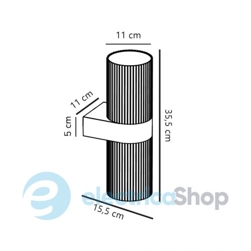 Бра вуличний Nordlux Kyklop Ripple Maxi 2618231003