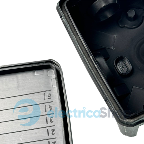 Коробка монтажна накладна 75х75х48 мм (зовн. 90х90х51 мм) IP65 чорна UEC JB-075-075-048-G-IP65-BL