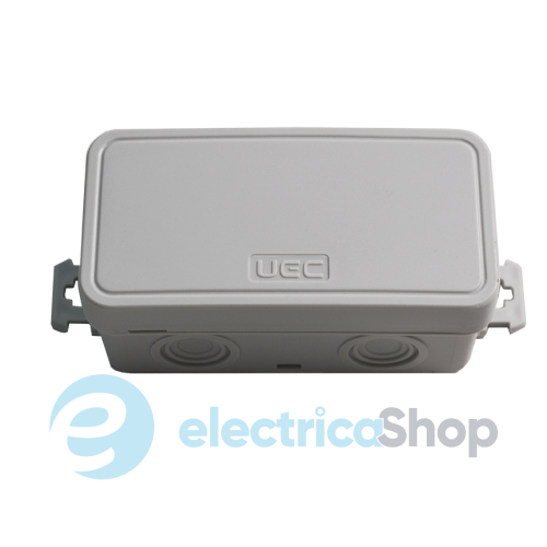 Коробка монтажна накладна 78х36х34 мм (зовн. 85х43х38 мм) IP54 сіра UEC JB-078-036-034-IP54-GR