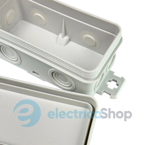 Коробка монтажна накладна 78х36х34 мм (зовн. 85х43х38 мм) IP54 сіра UEC JB-078-036-034-IP54-GR