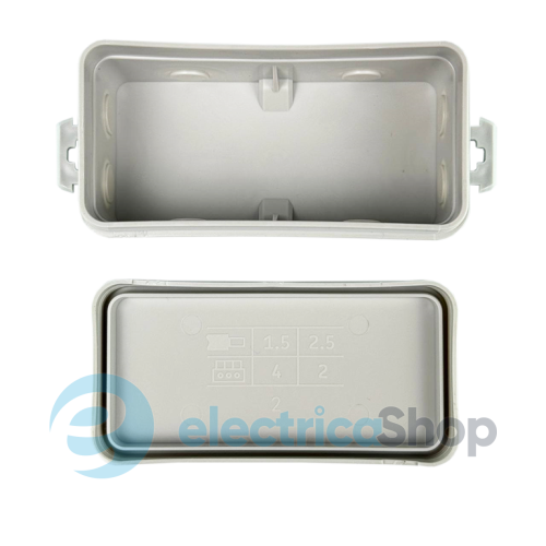 Коробка монтажна накладна 78х36х34 мм (зовн. 85х43х38 мм) IP54 сіра UEC JB-078-036-034-IP54-GR