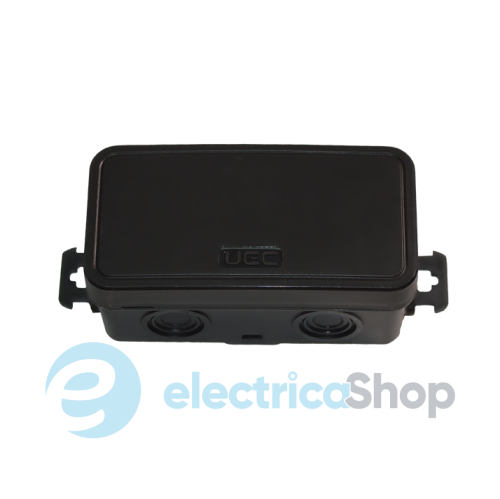 Коробка монтажна накладна 78х36х34 мм (зовн. 85х43х38 мм) IP54 чорна UEC JB-078-036-034-IP54-BL