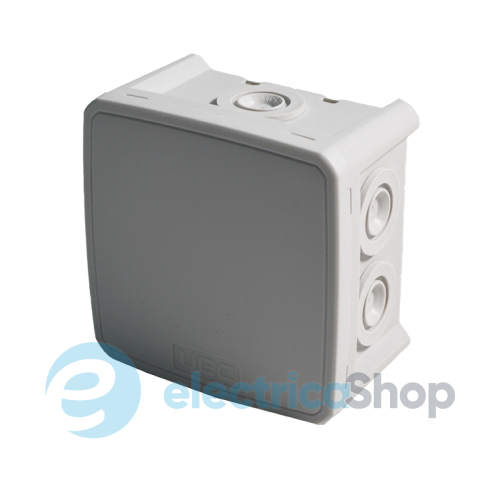 Коробка монтажна накладна 75х75х48 мм (зовн. 90х90х51 мм) IP54 сіра UEC JB-075-075-048-G-IP54-GR
