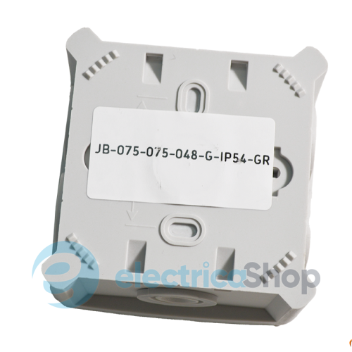 Коробка монтажна накладна 75х75х48 мм (зовн. 90х90х51 мм) IP54 сіра UEC JB-075-075-048-G-IP54-GR