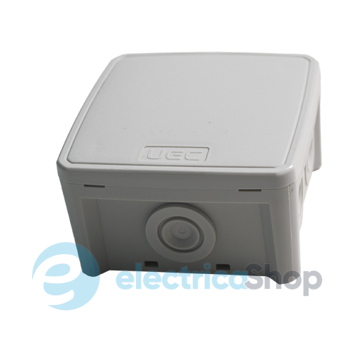Коробка монтажна накладна 75х75х48 мм (зовн. 90х90х51 мм) IP54 сіра UEC JB-075-075-048-G-IP54-GR