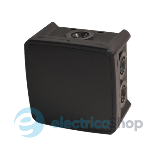 Коробка монтажна накладна 75х75х48 мм (зовн. 90х90х51 мм) IP54 чорна UEC JB-075-075-048-G-IP54-BL