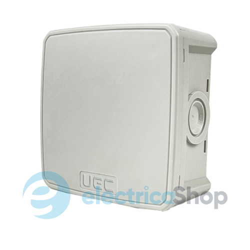 Коробка монтажна накладна 75х75х48 мм (зовн. 90х90х51 мм) IP65 сіра UEC JB-075-075-048-G-IP65-GR