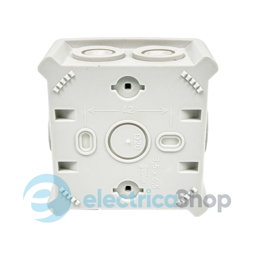 Коробка монтажна накладна 100х100х50 мм (зовн. 115х115х54 мм) IP65 сіра UEC JB-100-100-050-G-IP65-GR