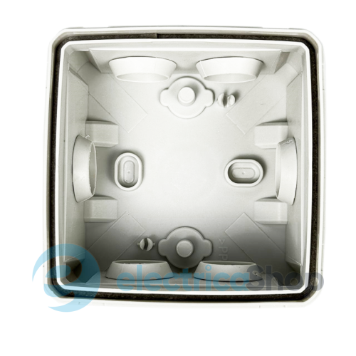Коробка монтажна накладна 100х100х50 мм (зовн. 115х115х54 мм) IP65 сіра UEC JB-100-100-050-G-IP65-GR