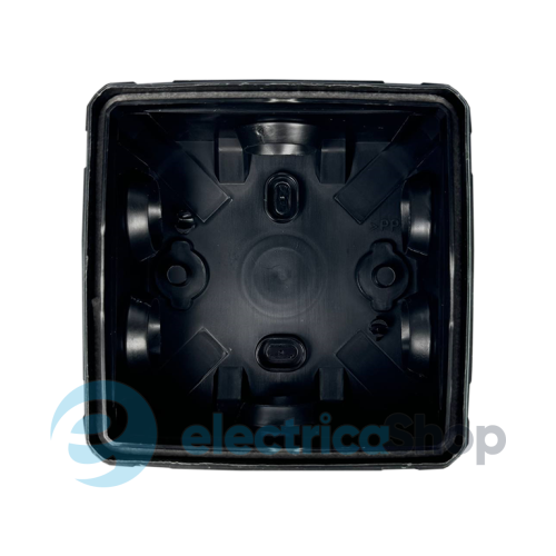 Коробка монтажна накладна 100х100х50 мм (зовн. 115х115х54 мм) IP65 чорна UEC JB-100-100-050-G-IP65-BL