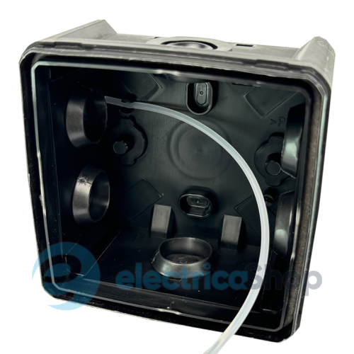 Коробка монтажна накладна 100х100х50 мм (зовн. 115х115х54 мм) IP65 чорна UEC JB-100-100-050-G-IP65-BL