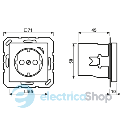 Розетка с з/к 250V/16A JUNG HOME BTA1521SWW белый