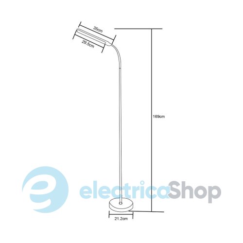 Торшер Zuma Line LED 10W 3000K-6000K SM-605-WH