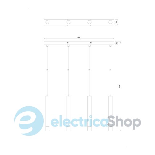 Подвесной светильник Zuma Line VELIC P241125804BL