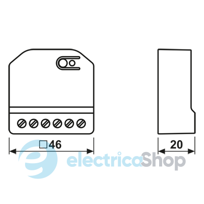 Базовый актуатор реле JUNG HOME 2-канальный с 2-мя бинарными входами BTPS2B2U