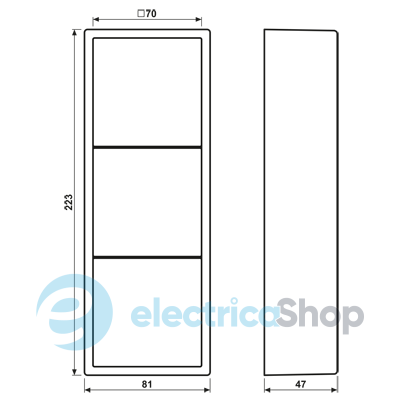 Коробка 3-п. накладного монтажу JUNG LC583A201 blanc (32001)