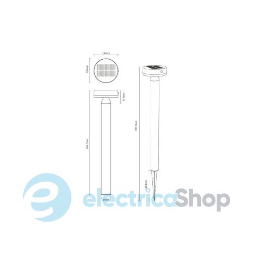 Парковый столбик Zuma Line CARLI PT33613